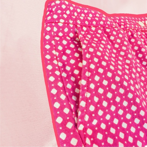 Vintage Y2K J. Crew Pink & White Diamond Dot Printed Preppy Mini Skirt Size 2 - Picture 6 of 10